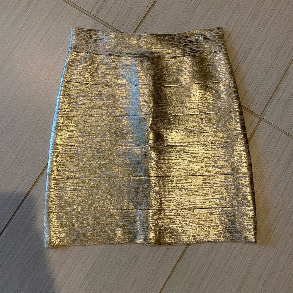Bebe Gold Skirt